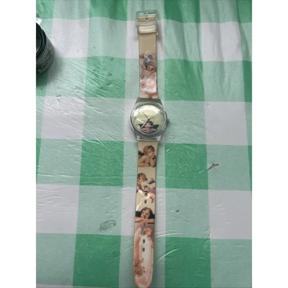 Geneva Acrylic Case “Angels” Women’s Quartz Watch